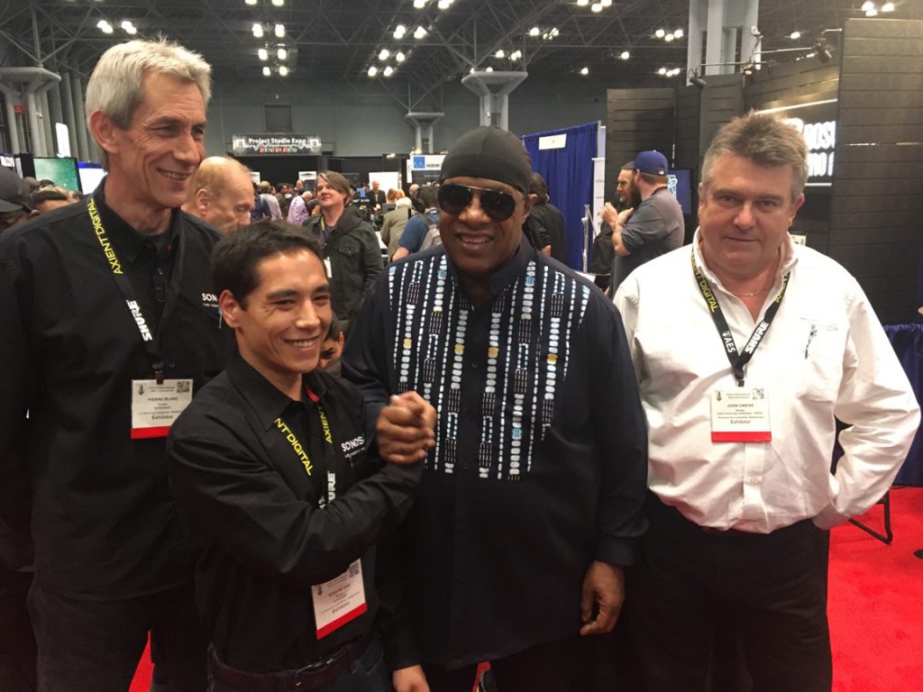 Stevie Wonder @AES New York 2017 Sonosax high fidelity audio equipment impact american customs taxes switzerland usa