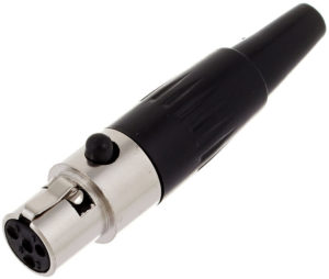 TA3-F Mini-XLR 3-pin female cable connector