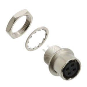 Hirose 4-pin chassis PCB connector HR10A-7R-4SB