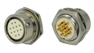 Tajimi 12-pin female chassis connector PRC05-R12F