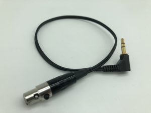 TA3F to Stereo jack 3.5 mm cable, 25 cm