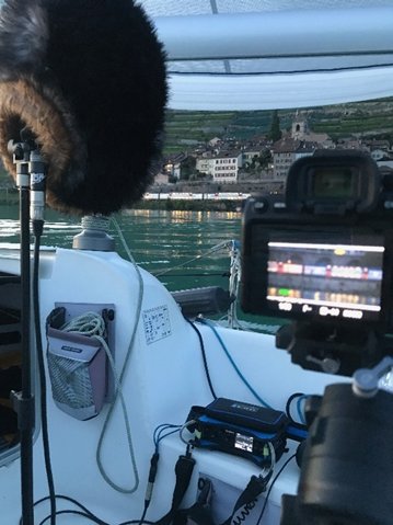 tournage du film le lac de fabrice aragno avec du matériel audio haute qualité sonosax