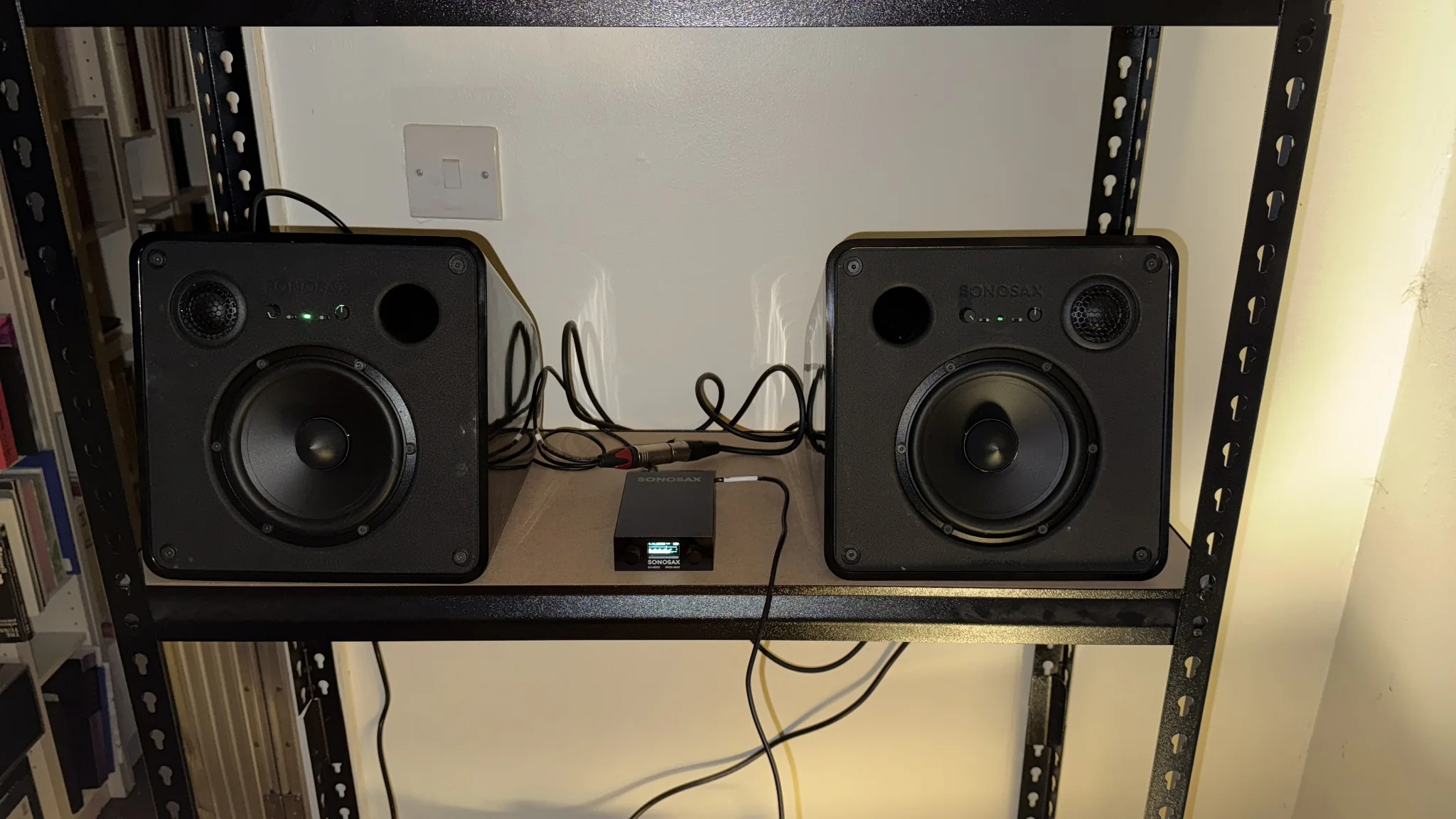 Pair of SONOSAX ADN-2A loudspeakers with an SX-M2D2
