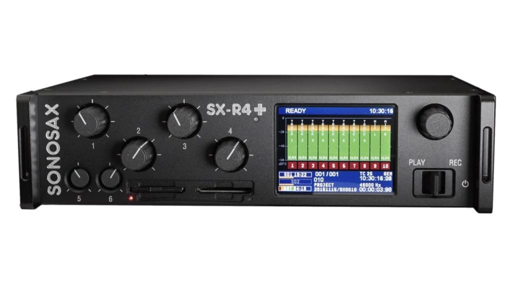 SONOSAX SX-R4+ professional recorder fitted with its new screen